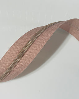 #5 Zipper Tape - 3 yard cut - Dusty Rose