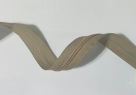 #5 Zipper Tape - 3 yard cut - Taupe