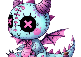 Pastel Voodoo Dragon Keychain