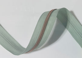 #5 Zipper Tape - 3 yard cut - Light Sage