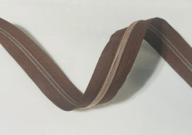 #5 Zipper Tape - 3 yard cut - Dark Chocolate