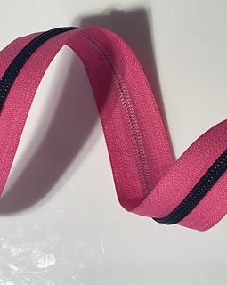 #5 Zipper Tape - 3 yard cut - Pink Lemonade