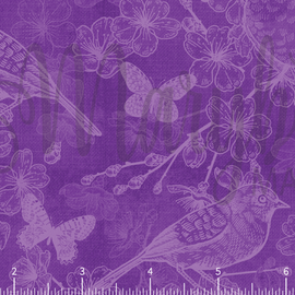 PREORDER - Birds and Blossoms Purple