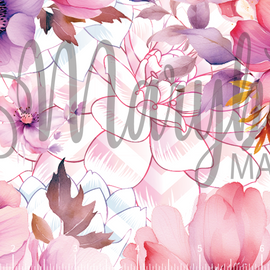 DIGITAL FILE - Bright Pink Spring  Floral (vibrant version)