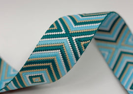 1.5" Geometric Webbing - Empress (5 yard cut)