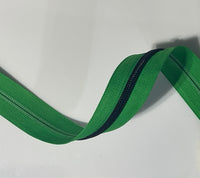 #5 Zipper Tape - 3 yard cut - Kelly Green 920