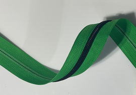 #5 Zipper Tape - 3 yard cut - Kelly Green