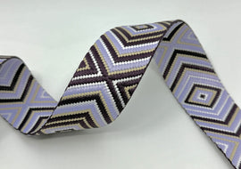 1.5" Geometric Webbing - Eggplant (5 yard cut)