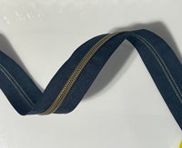 #5 Zipper Tape - 3 yard cut - Midnight Blue 102/643