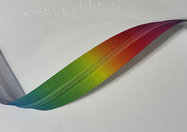 #5 Zipper Tape - 3 yard cut - Rainbow Ombre