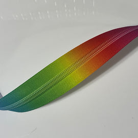 #5 Zipper Tape - 3 yard cut - Rainbow Ombre