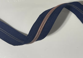 #5 Zipper Tape - 3 yard cut -  Denim Blue