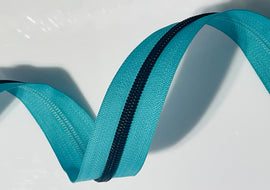 #5 Zipper Tape - 3 yard cut - Teal Blue