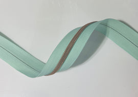 #5 Zipper Tape - 3 yard cut - Mint Green