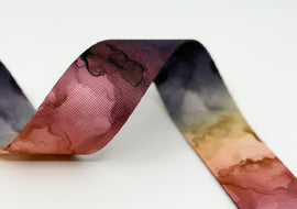 1.5" Custom Webbing - Sunset Watercolor (5 yard cut)