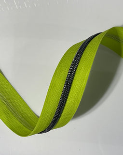 #5 Zipper Tape - 3 yard cut - Lime Green 61