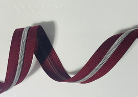 #5 Zipper Tape - 3 yard cut - Bordeaux