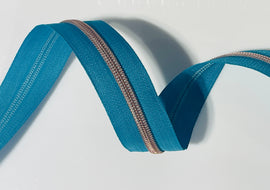 #5 Zipper Tape - 3 yard cut - Turquoise