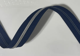 #5 Zipper Tape - 3 yard cut - Indigo