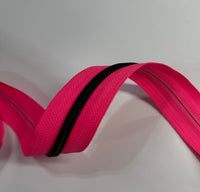 #5 Zipper Tape - 3 yard cut - Party Pink 773