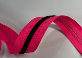 #5 Zipper Tape - 3 yard cut - Party Pink