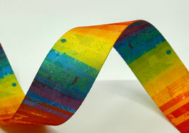 1.5" Printed Webbing - Rainbow Mini Muncher (5 yard cut)