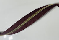 #5 Zipper Tape - 3 yard cut - Sangria 681