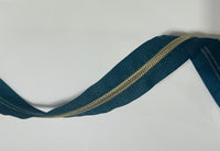 #5 Zipper Tape - 3 yard cut - Steel Blue 640