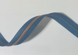 #5 Zipper Tape - 3 yard cut - Faded Denim