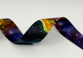 1.5" Custom Webbing - Rainbow Waves (5 yard cut)