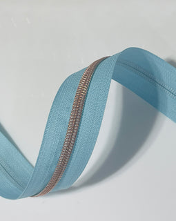 #5 Zipper Tape - 3 yard cut - Baby Blue