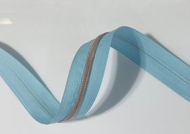 #5 Zipper Tape - 3 yard cut - Baby Blue