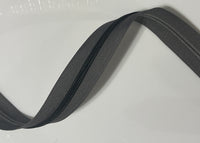 #5 Zipper Tape - 3 yard cut - Charcoal Grey 187