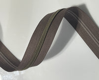 #5 Zipper Tape - 3 yard cut - Mushroom Brown 91