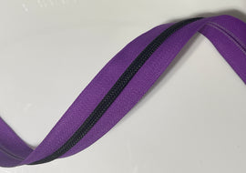 #5 Zipper Tape - 3 yard cut - Bright Purple