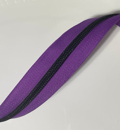 #5 Zipper Tape - 3 yard cut - Bright Purple