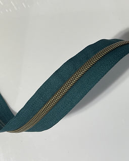 #5 Zipper Tape - 3 yard cut - Dark Teal