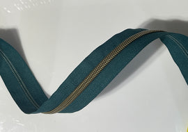 #5 Zipper Tape - 3 yard cut - Dark Teal