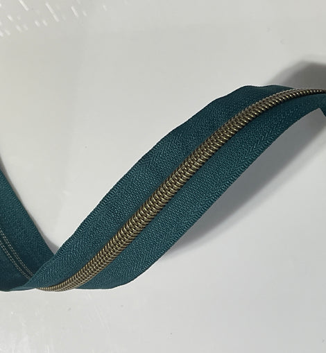 #5 Zipper Tape - 3 yard cut - Dark Teal 56