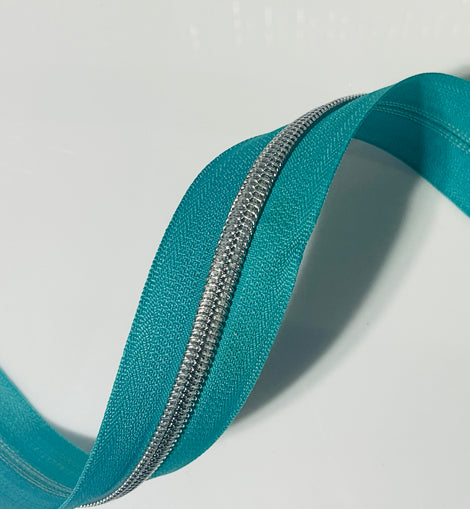 #5 Zipper Tape - 3 yard cut - Bright Blue