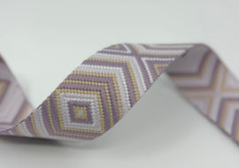1.5" Geometric Webbing - Lilac (5 yard cut)