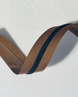 #5 Zipper Tape - 3 yard cut - Tree Bark 33