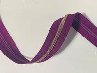 #5 Zipper Tape - 3 yard cut - Royal Purple 526