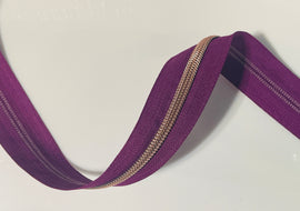 #5 Zipper Tape - 3 yard cut - Royal Purple