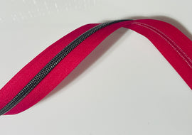 #5 Zipper Tape - 3 yard cut - Fuchsia