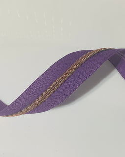 #5 Zipper Tape - 3 yard cut - Lavender 14