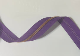 #5 Zipper Tape - 3 yard cut - Lavender