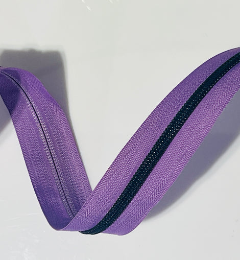 #5 Zipper Tape - 3 yard cut - Lavender 14