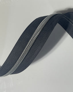 #5 Zipper Tape - 3 yard cut - Dark Grey