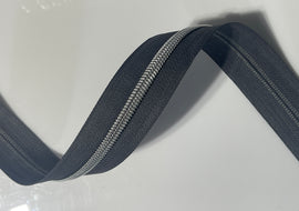 #5 Zipper Tape - 3 yard cut - Dark Grey